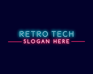 Retro Neon Light logo design