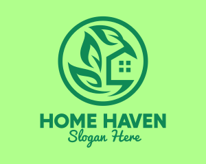 House - Eco Green House logo design