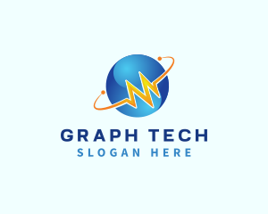 Graph - Globe Graph Orbit logo design
