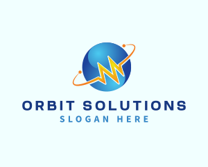 Globe Graph Orbit logo design