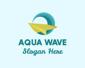 Paper Plame Wave logo design