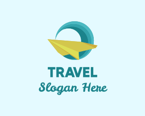 Airplane Wave Travel logo design