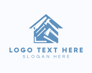 Subdivision - House Construction Tools logo design