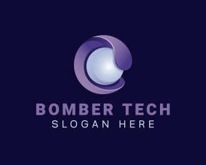 3d Tech Pearl Sphere logo design