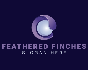 3d Tech Pearl Sphere logo design