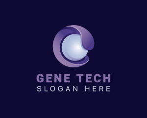 3d Tech Pearl Sphere logo design