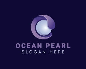 3d Tech Pearl Sphere logo design