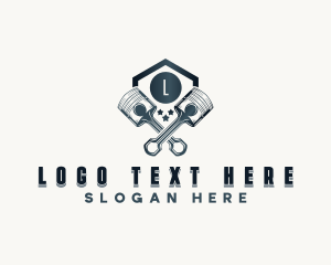 Industrial - Piston Automotive Garage logo design