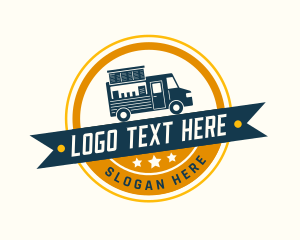 Food Van - Delivery Food Truck logo design