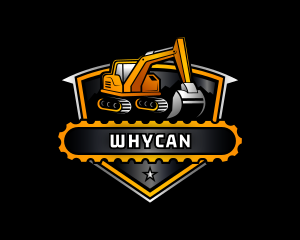 Construction Excavator Digger Logo