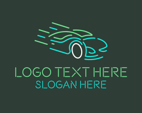 Car - Neon Fast Car logo design