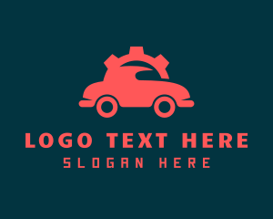Sedan - Red Cog Automobile logo design