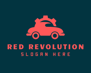 Red Cog Automobile logo design