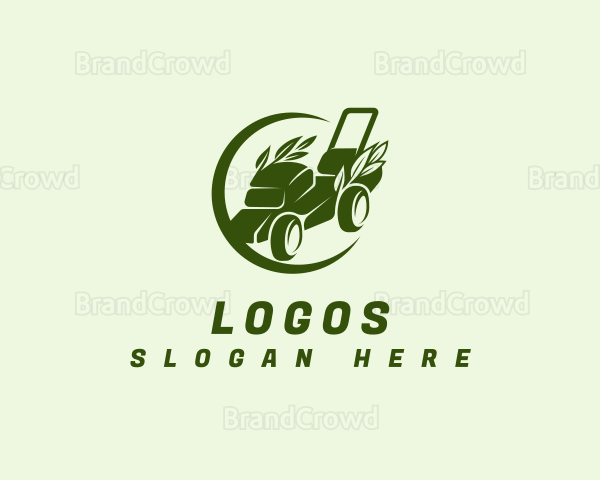 Lawn Mower Gardening Tool Logo