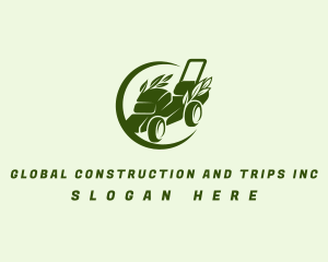Lawn Mower Gardening Tool Logo
