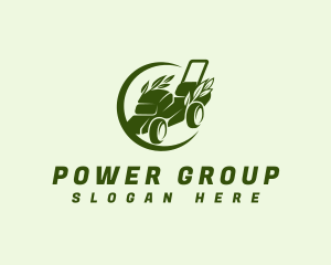 Lawn Mower Gardening Tool Logo