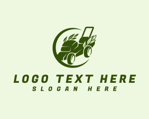 Lawn Mower Gardening Tool Logo