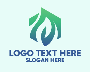 Leaf - Hexagon Leaf Eco Agriculture logo design