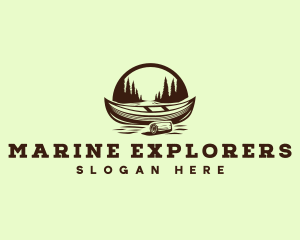 Boating River Exploring logo design