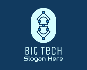 Blue Tech Pill logo design