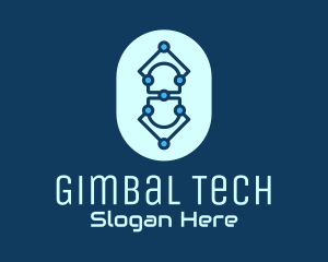 Blue Tech Pill logo design