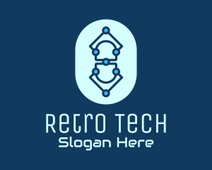 Blue Tech Pill logo design