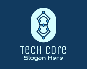 Blue Tech Pill logo design