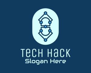 Blue Tech Pill logo design