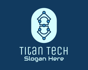 Blue Tech Pill logo design