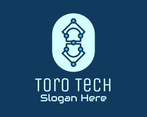 Blue Tech Pill logo design