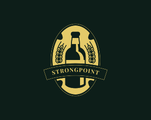 Beer Bottle Brewery Logo