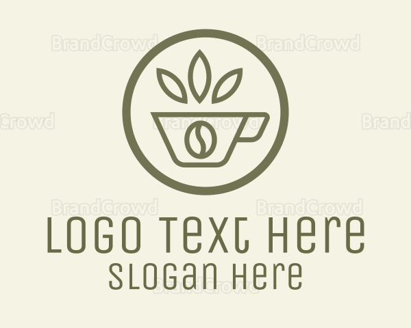 Coffee Bean Leaves Logo