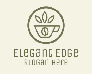 Sleek - Coffee Bean Leaves logo design