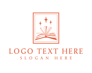 Storytelling - Literature Book Textbook logo design