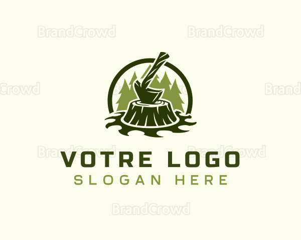 Lumber Axe Woodworking Logo