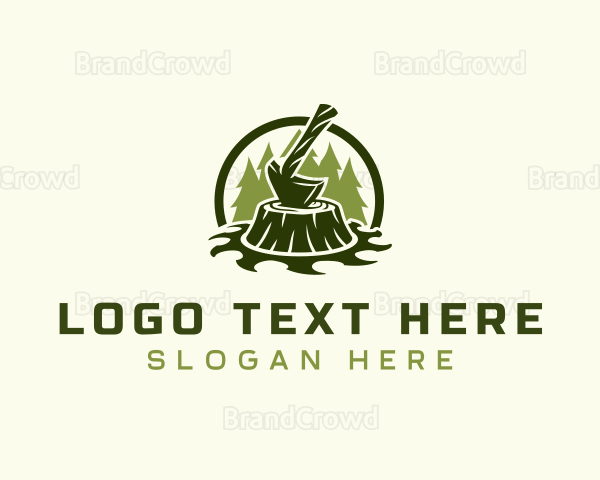 Lumber Axe Woodworking Logo