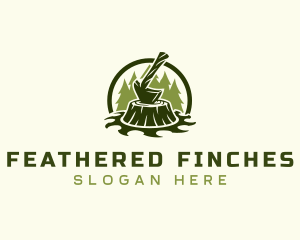 Lumber Axe Woodworking logo design