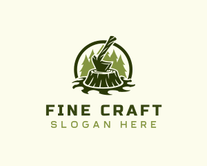 Lumber Axe Woodworking logo design