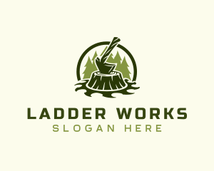 Lumber Axe Woodworking logo design