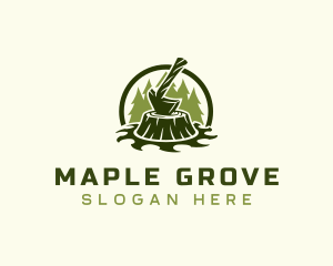 Lumber Axe Woodworking logo design