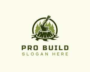 Lumber Axe Woodworking logo design