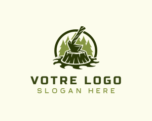 Woodworking - Lumber Axe Woodworking logo design