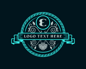 Greek Letter - Greek Epsilon Symbol Ornament logo design