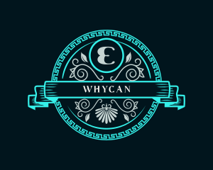 Alphabet - Greek Epsilon Symbol Ornament logo design