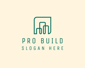 Building Line Art logo design