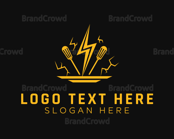 Lightning Screwdriver Tool Logo