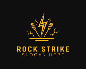 Lightning Screwdriver Tool logo design