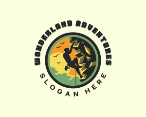 Mountain Rock Climbing logo design