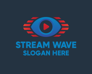 Streaming - Video Stream Eye logo design