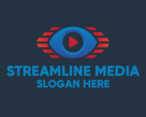 Streaming - Video Stream Eye logo design